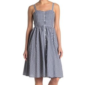 French Connection Blue Gingham Sundress Size 12